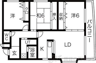 カルム千里山土井の物件間取画像